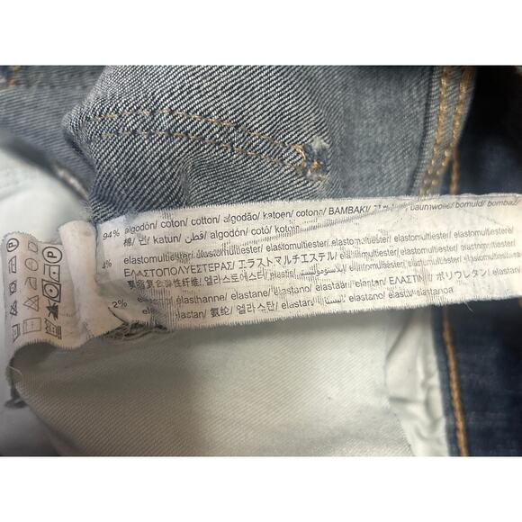 Zara Women's Blue High Waisted Medium Wash Stretch Skinny Denim Jeans Size 2 - Picture 5 of 5